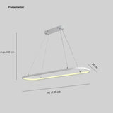 LED Pendelleuchte für den Esstisch oval modern dimmbar aus Metall