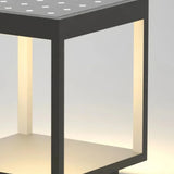 LED Solar Sockelleuchte Außen – Eckig, Schwarz