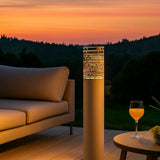 Outdoor Stehlampe aus Edelstahl, Weiß, IP54