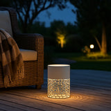 Outdoor Stehlampe aus Edelstahl, Weiß, IP54