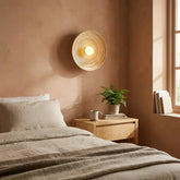 LED Wandleuchte Innen, Rund, Japanischer Stil fürs Schlafzimmer
