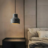 Moderne Pendelleuchte aus Zement fürs Schlafzimmer