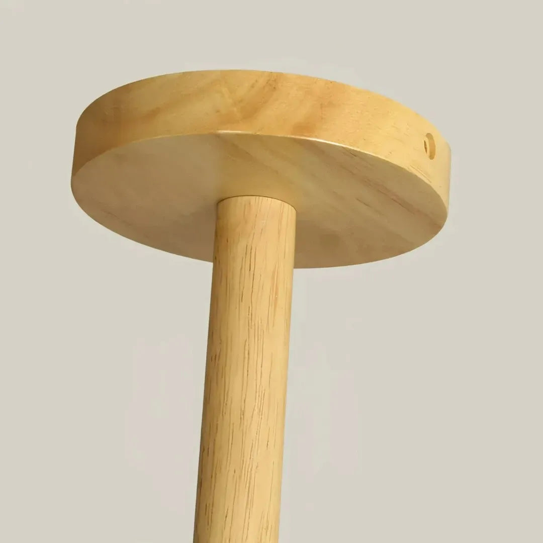 Deckenbaldachin aus natürlichem Gummibaum-Massivholz