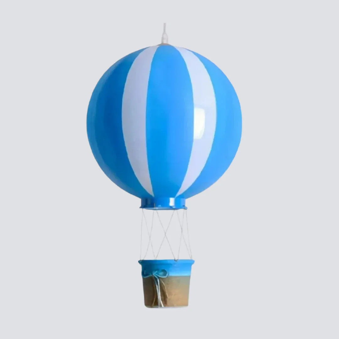 Kinderzimmer-Pendelleuchte im Heißluftballon-Design mit Aufbewahrungskorb