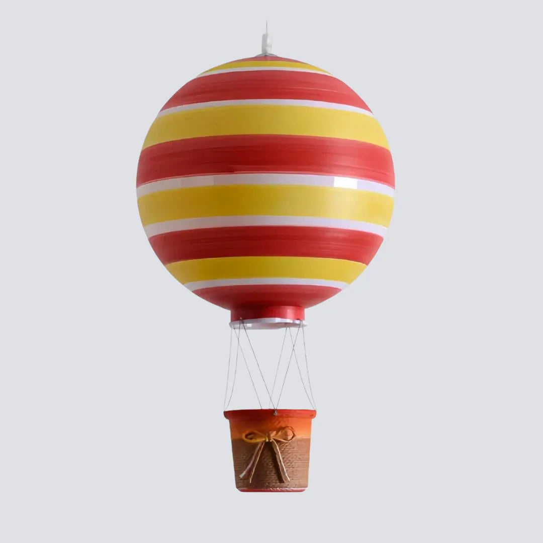 Heißluftballon-Kinderzimmerlampe mit gestreiftem Lampenschirm