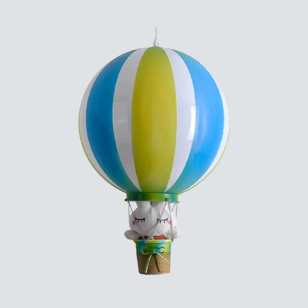 Kinderzimmer-Pendelleuchte im Heißluftballon-Design mit Aufbewahrungskorb