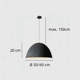 Moderne Halbkugel-Pendelleuchte für das Esszimmer