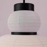 Pendelleuchte im japanischen Stil aus Stoff für Esszimmer