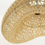 Pendelleuchte aus Rattan im Japandi Stil für Esszimmer