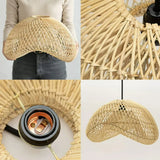 Pendelleuchte aus Rattan im Japandi Stil für Esszimmer
