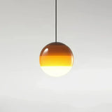 Bunte LED Pendelleuchte Kugel aus Glas für Esszimmer