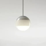 Bunte LED Pendelleuchte Kugel aus Glas für Esszimmer