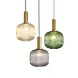 Vintage Glas-Pendelleuchte für das Esszimmer