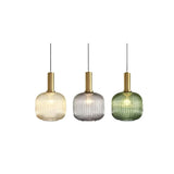Vintage Glas-Pendelleuchte für das Esszimmer