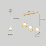 Skandinavische LED-Pendelleuchte aus Holz in Ringform für das Esszimmer