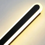 Lange schwarze LED Wandleuchte, dimmbar, modernes Design