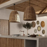 Rattan Hängelampe im Boho-Stil für Esszimmer