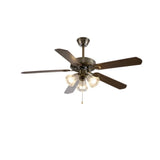 Leiser Vintage-Deckenventilator mit Licht und 5 Flügeln