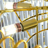 Luxuriöser LED Kristallkronleuchter in Gold, Ø40 cm für Schlafzimmer