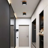 Skandinavischer Aufbaustrahler flach LED rund für Flur