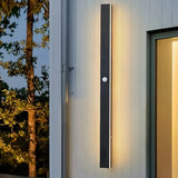 Minimalistische LED Außenleuchte mit Bewegungsmelder dimmbar schwarz