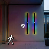 LED Außenwandleuchte mit Bewegungsmelder dimmbar, Schwarz, 30–150 cm