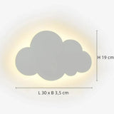 Minimalistische Wolkenform Wandleuchte fürs Kinderzimmer Weiß