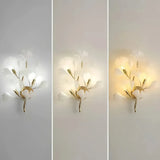 Modern Wandleuchte Blatt aus Keramik für Esszimmer