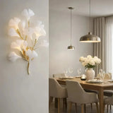 Modern Wandleuchte Blatt aus Keramik für Esszimmer