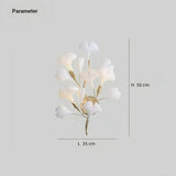 Modern Wandleuchte Blatt aus Keramik für Esszimmer