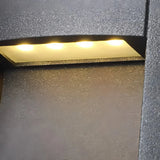 Moderne Außen-Wandeinbauleuchte IP65 in Schwarz