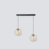 Moderne Pendelleuchte aus mundgeblasenem Glas für das Esszimmer