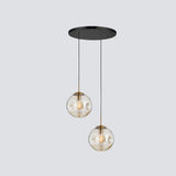 Moderne Pendelleuchte aus mundgeblasenem Glas für das Esszimmer