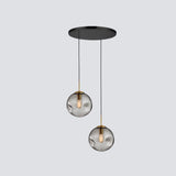 Moderne Pendelleuchte aus mundgeblasenem Glas für das Esszimmer