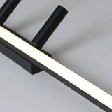 Moderne LED-Deckenleuchte mit Spots in Schwarz für Wohnzimmer