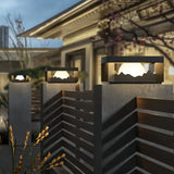 Moderne LED-Sockelleuchte für Terrasse und Garten, Schwarz