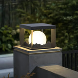 Moderne LED-Sockelleuchte für Terrasse und Garten, Schwarz