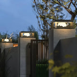 Moderne LED-Sockelleuchte für Terrasse und Garten, Schwarz