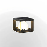 Moderne LED-Sockelleuchte für Terrasse und Garten, Schwarz