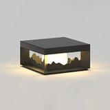 Moderne LED-Sockelleuchte für Terrasse und Garten, Schwarz