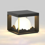 Moderne LED-Sockelleuchte für Terrasse und Garten, Schwarz