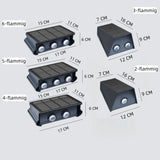 Moderne LED-Solar-Außenwandleuchte Schwarz IP65