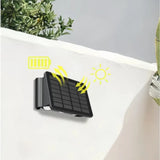 Moderne LED-Solar-Außenwandleuchte Schwarz IP65