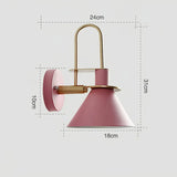 Moderne LED-Wandleuchte aus Metall für das Schlafzimmer, konisches Design