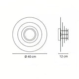 Moderne LED-Wandleuchte in Blumenform – rund & flach, aus Metall