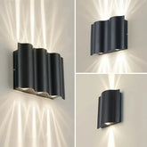 Moderne LED-Außenwandleuchte Up & Down in Schwarz – IP65