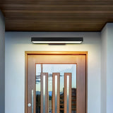 Moderne LED Außenwandleuchte mit Bewegungsmelder in Schwarz, IP65, 32–80 cm
