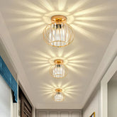 Moderne LED Deckenleuchte für den Flur im Kristall Design, Ø19 cm
