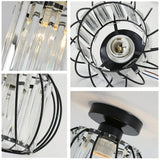 Moderne LED Deckenleuchte für den Flur im Kristall Design, Ø19 cm