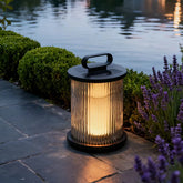 Moderne LED Gartenlaterne aus Glas für Außenbereiche IP65